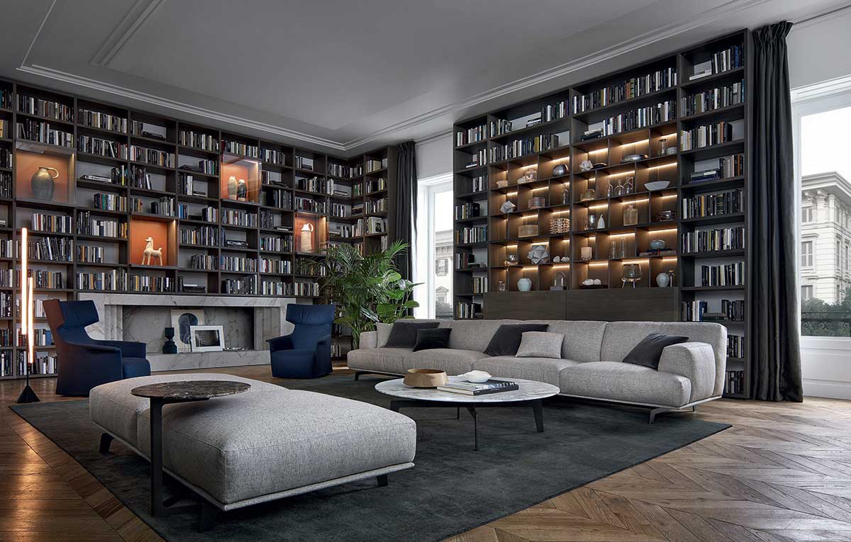 Poliform Living Room on sale | WALL SYSTEM  | Restelli Milan and Como